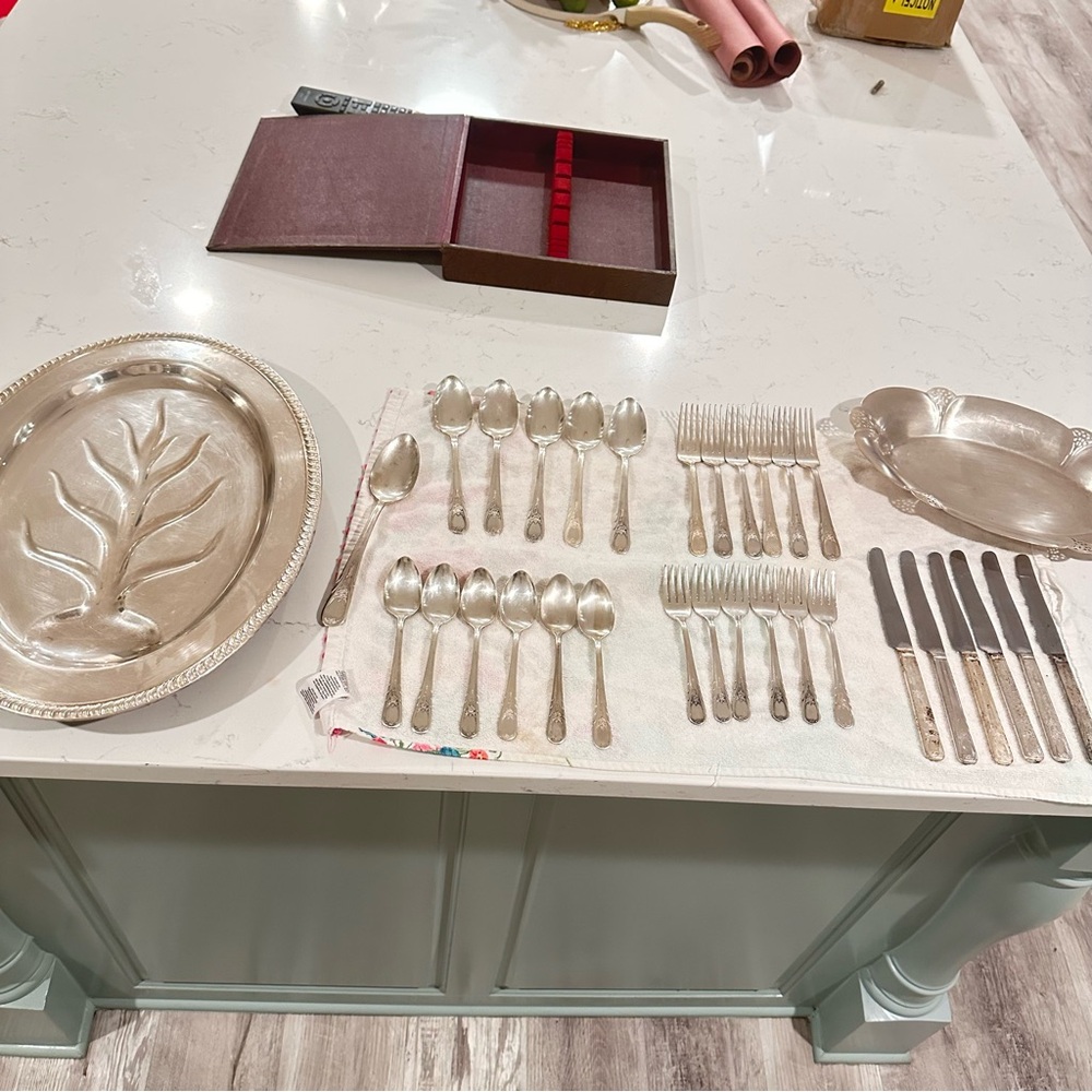 Elegant Silver Dining Set